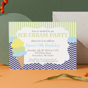 Ice Cream Party Birthday, Ice Cream Social Invitation