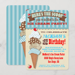 Ice Cream Party Invitation