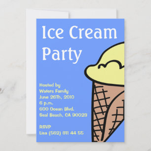 Ice Cream Party Invitation