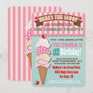 Ice Cream Party Invitation