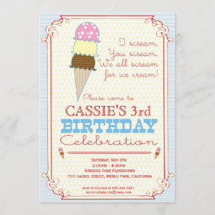 Ice Cream Party Invitation