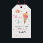 Ice Cream Party Kids Birthday Party Tags<br><div class="desc">Fun colourful pink,  orange and mint ice cream and confetti design. Matching collection in the Little Bayleigh Store.</div>