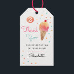 Ice Cream Party Kids Birthday Party Tags<br><div class="desc">Fun colourful pink,  orange and mint ice cream and confetti design. Matching collection in the Little Bayleigh Store.</div>