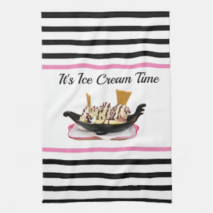 Ice Cream Party Kitchen Hand Towel
