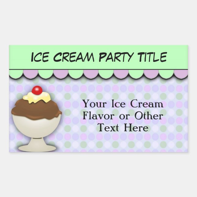 Ice Cream Party, Pastel Sweet Shoppe Sticker (Front)