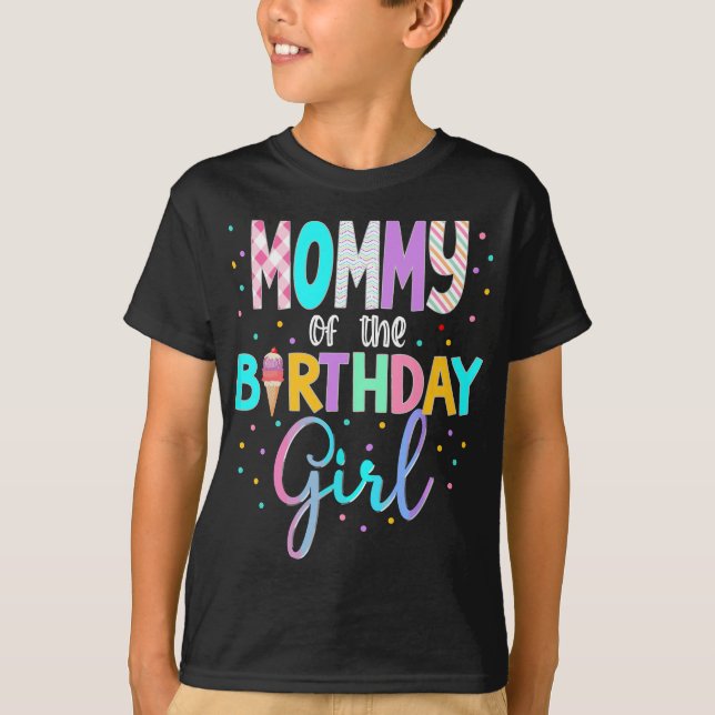 Ice Cream Party Sweet Birthday Theme 1st 3rd Match T-Shirt (Front)