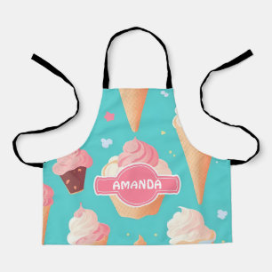 Ice cream Pastel Colourful Personalized Pattern Apron