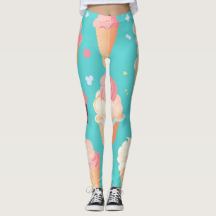 Ice cream Pastel Colourful Personalized Pattern Leggings