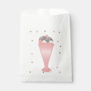 Ice Cream Pastel Pink Confetti Birthday Party Favour Bag