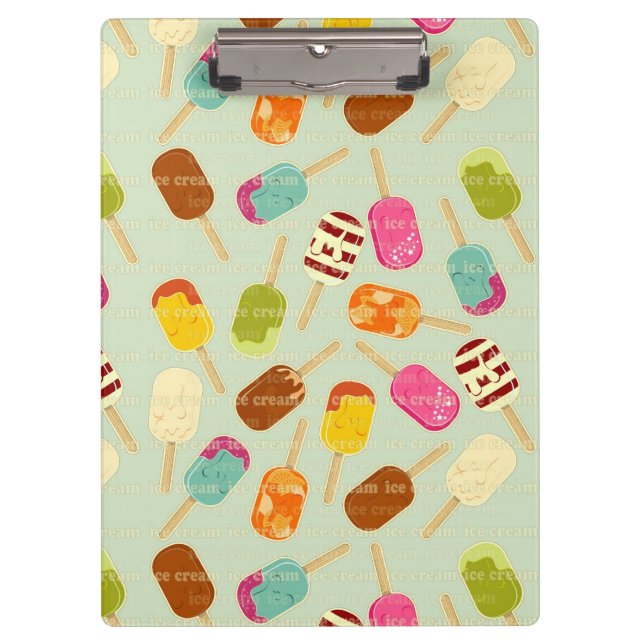 Ice Cream Pattern Clipboard (Front)