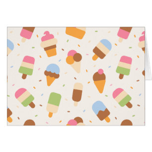 Ice Cream Pattern, Ice Cream Cone, Ice Popsicle