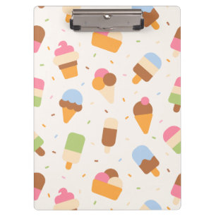 Ice Cream Pattern, Ice Cream Cone, Ice Popsicle Clipboard