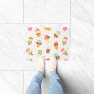 Ice Cream Pattern, Ice Cream Cone, Ice Popsicle Doormat