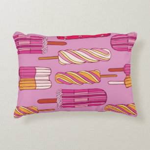 Ice cream pattern,illustration. accent pillow