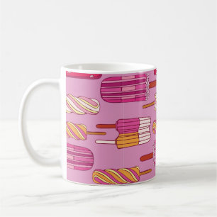 Ice cream pattern,illustration. coffee mug