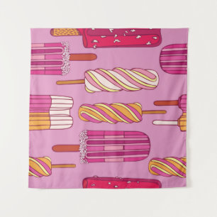 Ice cream pattern,illustration. tapestry