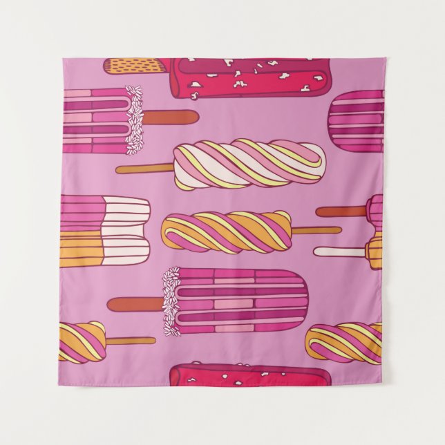 Ice cream pattern,illustration.  tapestry (Front)