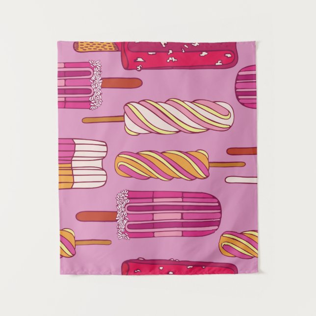 Ice cream pattern,illustration.  tapestry (Front)