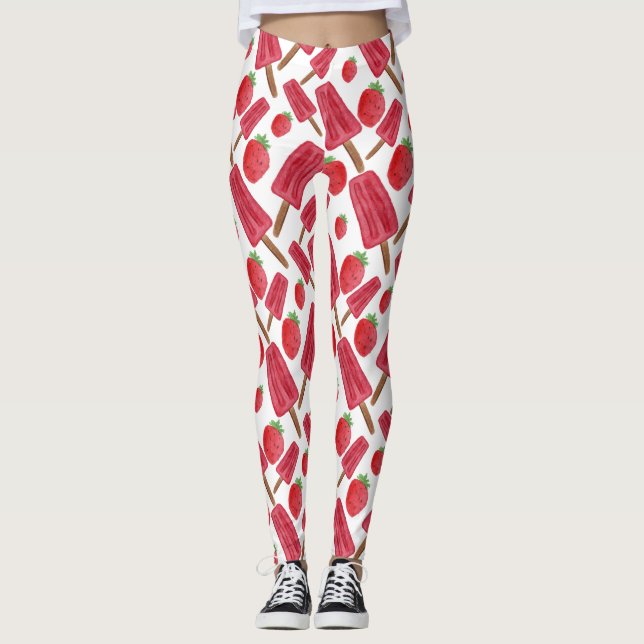 Ice cream pattern | Lollies pattern | lollipop 16 Leggings (Front)