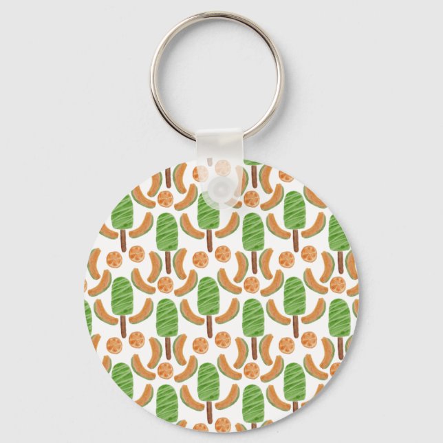 Ice cream pattern | Lollies pattern | lollipop 17 Keychain (Front)