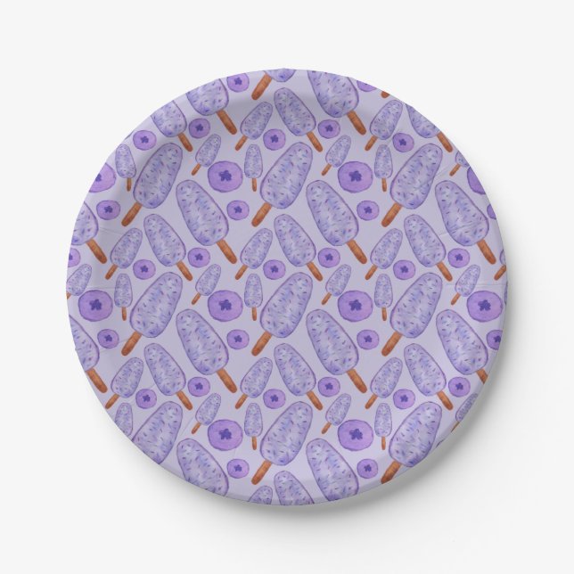 Ice cream pattern | Lollies pattern | lollipop 20 Paper Plate (Front)