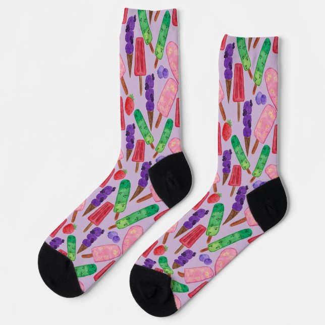 Ice cream pattern | Lollies pattern | lollipop 21  Socks (Left)