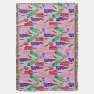 Ice cream pattern Lollies pattern lollipop 21 Throw Blanket