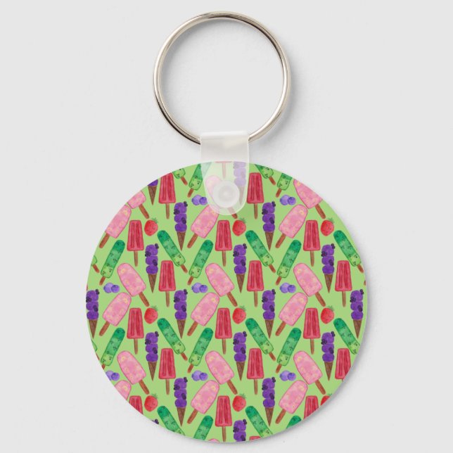 Ice cream pattern | Lollies pattern | lollipop 22 Keychain (Front)