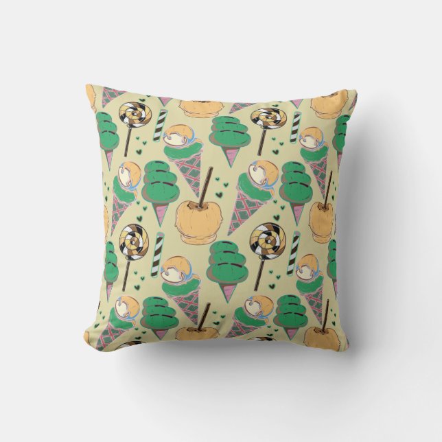 Ice cream pattern | Lollies pattern | lollipop 25 Throw Pillow (Front)