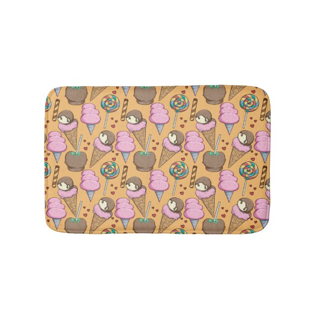 Ice cream pattern | Lollies pattern | lollipop 26 Bath Mat (Front)