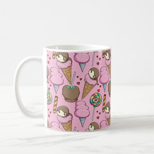 Ice cream pattern | Lollies pattern | lollipop 26 Coffee Mug (Left)