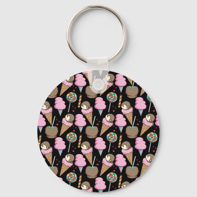Ice cream pattern | Lollies pattern | lollipop 28 Keychain (Front)