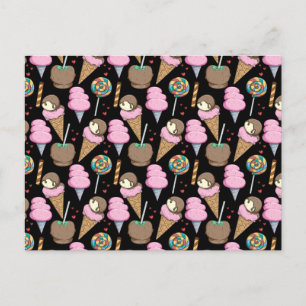 Ice cream pattern Lollies pattern lollipop 28 Postcard