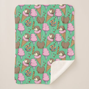 Ice cream pattern   Lollies pattern   lollipop 29 Sherpa Blanket