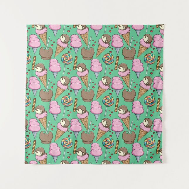 Ice cream pattern | Lollies pattern | lollipop 29 Tapestry (Front)