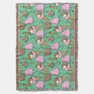 Ice cream pattern   Lollies pattern   lollipop 29 Throw Blanket