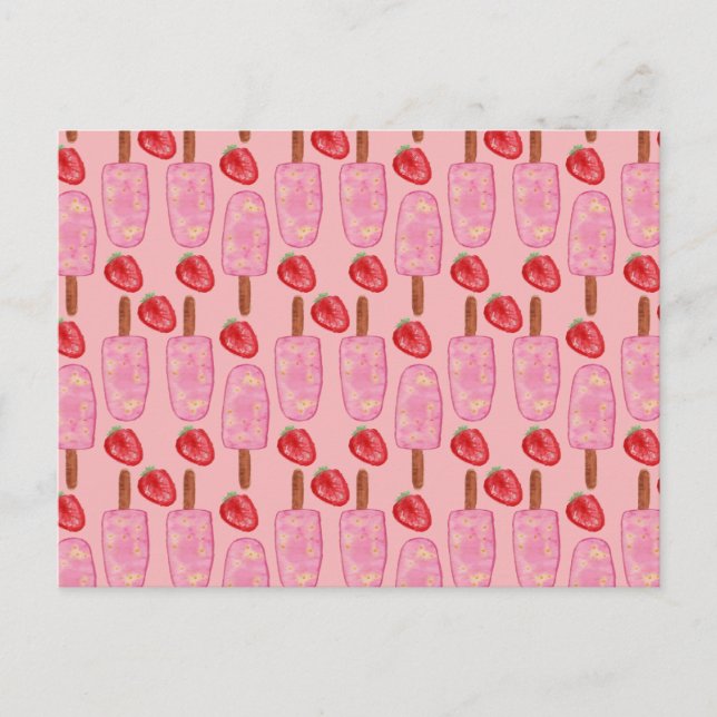 Ice cream pattern | Lollies pattern | lollipop 2 Postcard (Front)