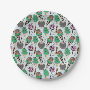 Ice cream pattern Lollies pattern lollipop 30 Paper Plate