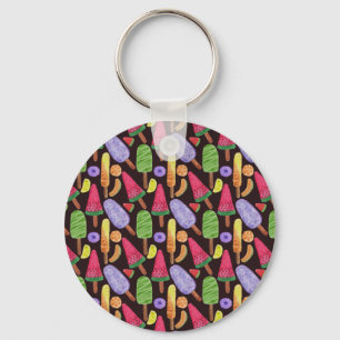 Ice cream pattern   Lollies pattern   lollipop 4 Keychain