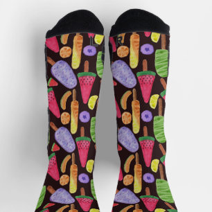 Ice cream pattern   Lollies pattern   lollipop 4  Socks