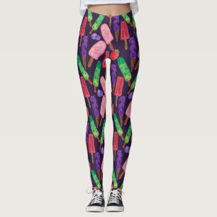 Ice cream pattern Lollies pattern lollipop 6 Leggings