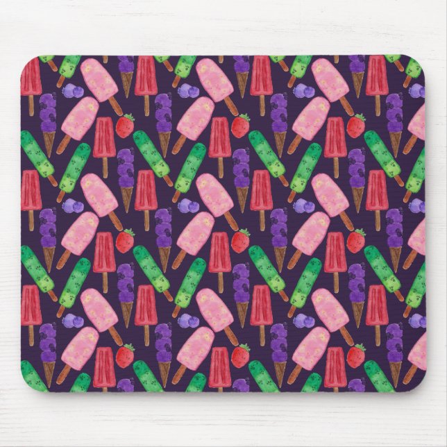 Ice cream pattern | Lollies pattern | lollipop 6 Mouse Pad (Front)