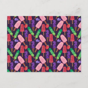 Ice cream pattern Lollies pattern lollipop 6 Postcard