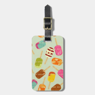 Ice Cream Pattern Luggage Tag