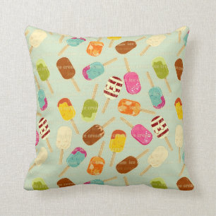 Ice Cream Pattern Throw Pillow