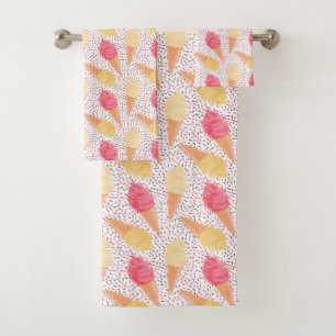 Ice Cream Pattern towel set