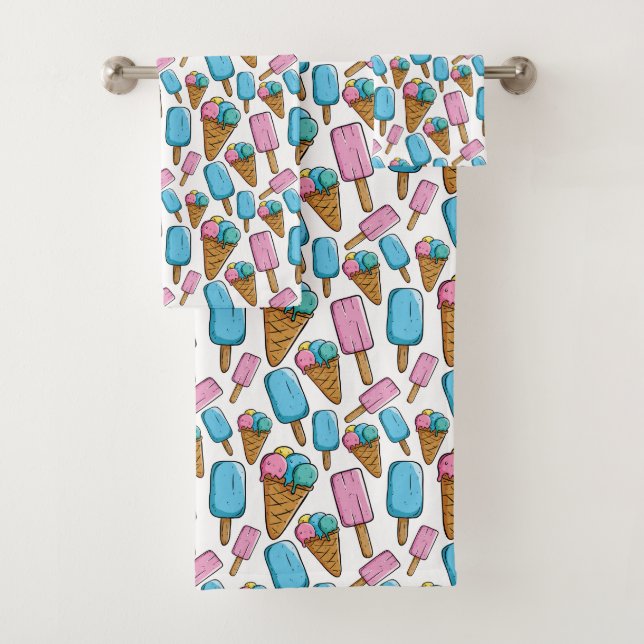 Ice Cream Pattern towel set (Insitu)