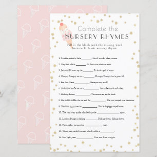 Ice Cream Pink Baby Shower Nursery Rhymes