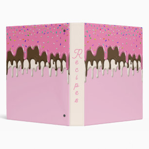 Ice cream pink frosting sprinkles drip binder
