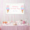 Ice Cream Pink Gold Pastel Birthday